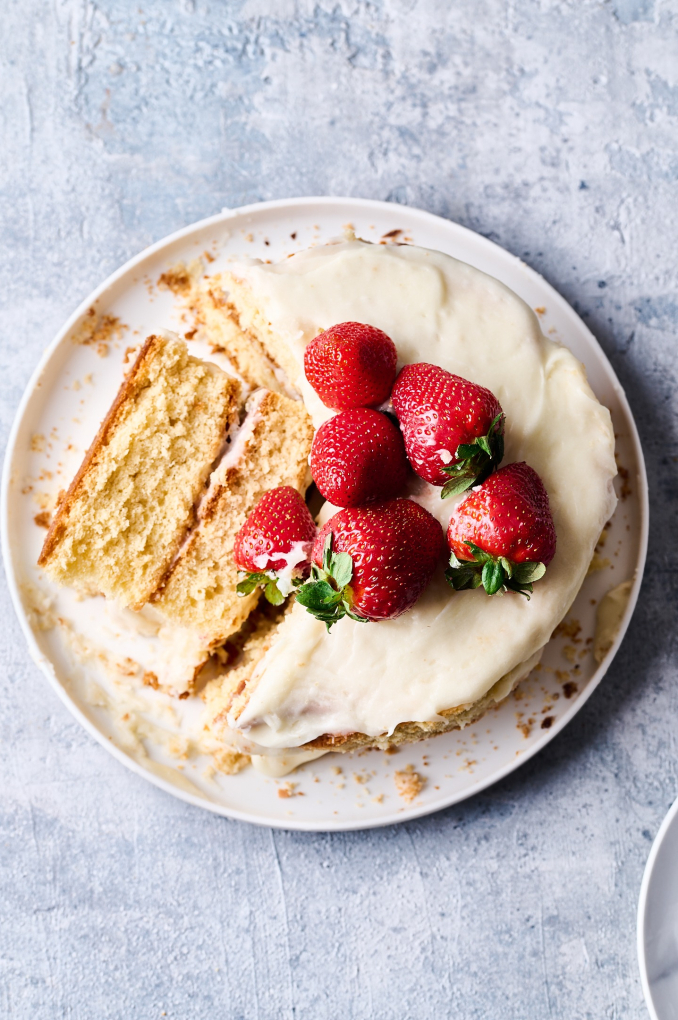 Strawberry Cream Madeira Cake